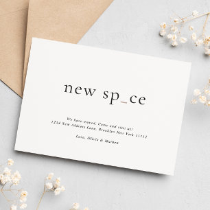 Cartão De Notas ORÇAMENTO Mínimo Elegante Novo Local Novo Novo Esp