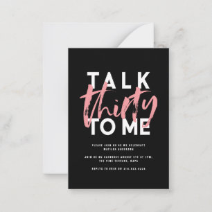 Cartão De Notas orçamento Moderno Mínimo de 30 de tipografia femin