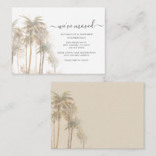 Cartão De Notas Orçamento Movimentamos Palmas Árvores Movendo Anún