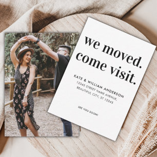 Cartão De Notas Orçamento Mudamos Visitar Foto Movimentando Anúnci