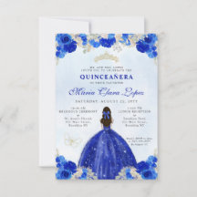 Orçamento Real Blue Dourado Princesa Floral Quince