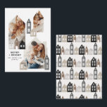 Cartão De Notas orçamento scandi Christmas nórdico houses 3 foto-c<br><div class="desc">Natal no Japão moderno Casas nórdicas na moda simples 3 design de cartão de feriado</div>