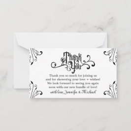 Cartão De Notas Ornamentos De Vintagem Retroativa Obrigado