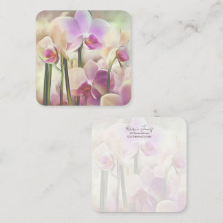 Cartão De Notas Orquídeas Na moda modernas | Adicione seu nome