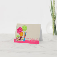 Os doces & os doces personalizaram Notecard