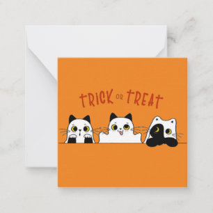 Cartão De Notas os gatinhos fofos do halloween