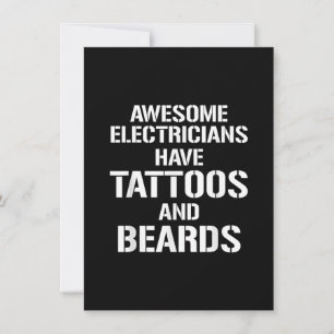 Cartão De Notas Os Melhores Eletricistas Têm Tatuagens e Barbas