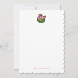 Cartão De Notas ouriço Heddy personalizado