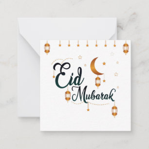 Cartão De Notas Ouro Eid Mubarak