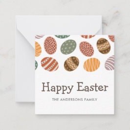 Cartão De Notas Ovo de Páscoa Colorido da Festa Moderna