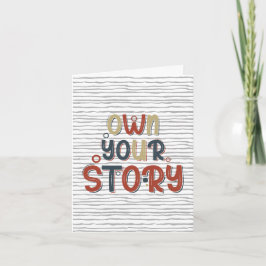 Cartão De Notas Own Your Story – Inspirational Typography Design