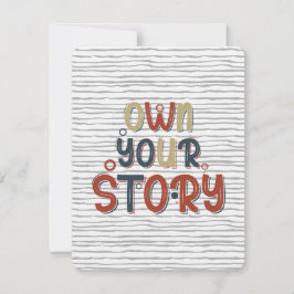 Cartão De Notas Own Your Story – Inspirational Typography Design