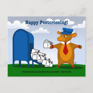 Cartão De Notas PACOTE DE 10 Postais Postcrossing Post Cow