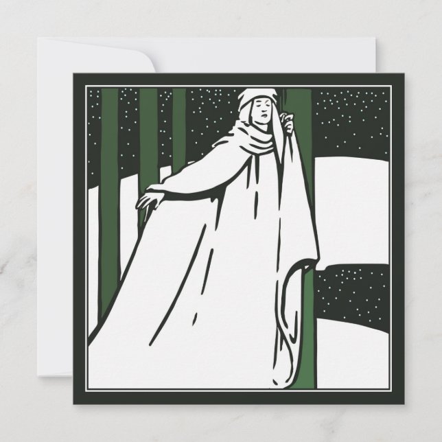 Cartão De Notas Pacote de Natal Pré-Raphaelite (Frente)