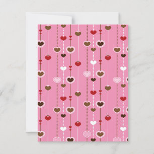 Cartão De Notas Padrão Corações 27