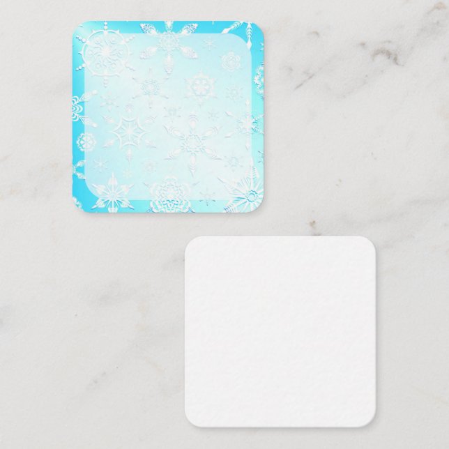 Cartão De Notas Padrão Crystal Snowflakes (Frente/Verso)