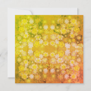 Cartão De Notas Padrão de Aquarela de Abstrato Floral Retroativa S