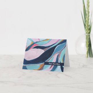 Cartão De Notas Padrão de Arte Abstrata em Aquarela Personalizado 