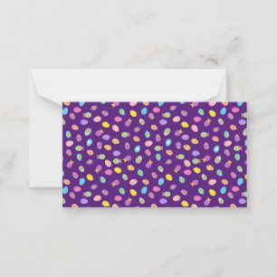 Cartão De Notas Padrão de Arte de Fundo Roxo no Estilo Ovo de Pásc