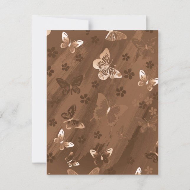 Cartão De Notas Padrão de borboleta 15 (Frente)