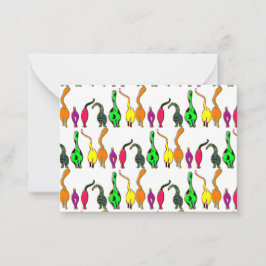 Cartão De Notas Padrão de Bumbuns de Gato Coloridos