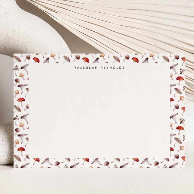 Cartão De Notas Padrão de Cogumelo Whimsical (Criador carregado)