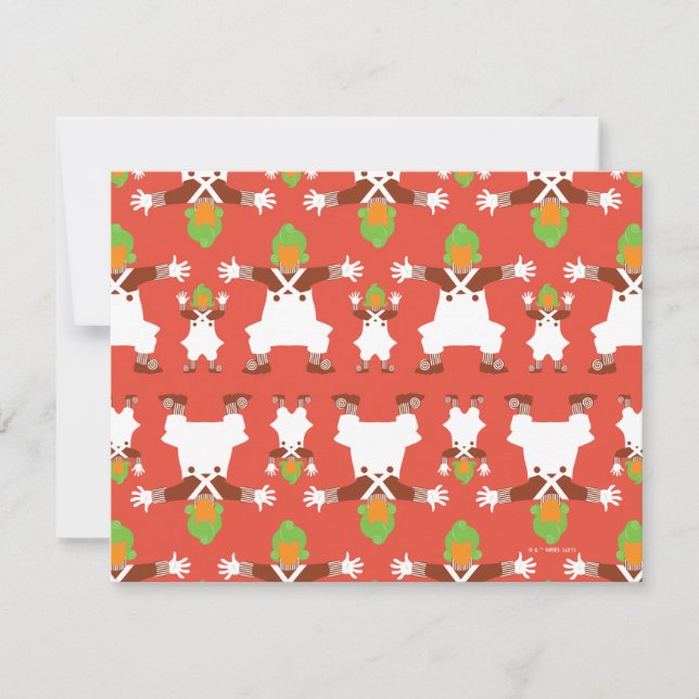 Cartão De Notas Padrão de dança do Oompa Loompa (Frente)