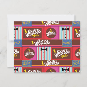 Cartão De Notas Padrão de Doces do Willy Wonka