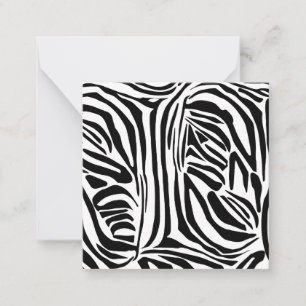 Cartão De Notas Padrão de Estampa de Zebra Preta e Branca em Negri