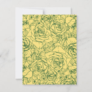 Cartão De Notas Padrão de Flores 15