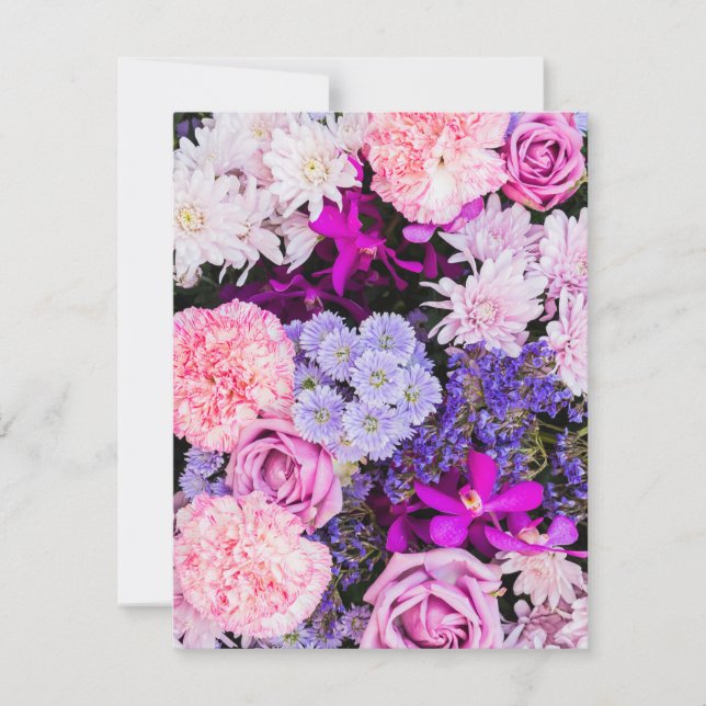 Cartão De Notas Padrão de Flores 8 (Frente)