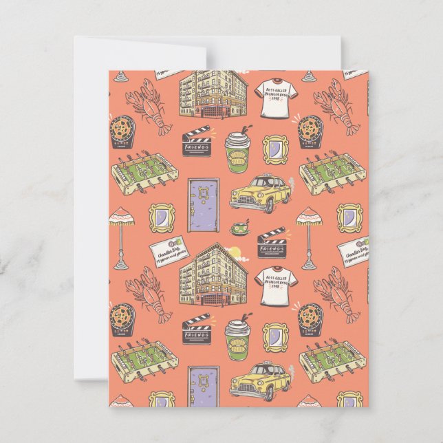 Cartão De Notas Padrão de Ícones coloridos dos AMIGOS™ (Frente)