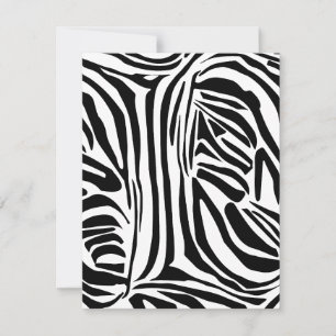 Cartão De Notas Padrão de impressão de zebra preto e branco em neg