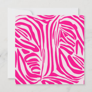 Cartão De Notas Padrão de Impressão de Zebra Rosa