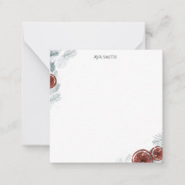 Cartão De Notas Padrão de inverno personalizado