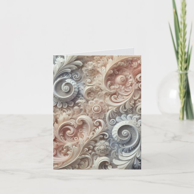 Cartão De Notas Padrão de rendas de Pastel de gradiente elegante (Frente)