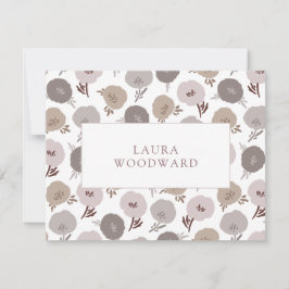 Cartão De Notas Padrão Floral Moderno Elegante Personalizado