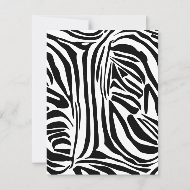 Cartão De Notas Padrão zebra (Frente)