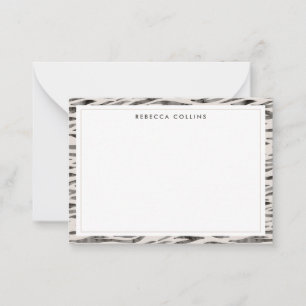 Cartão De Notas Padrões da Pele Selvagem de Animais Tiger