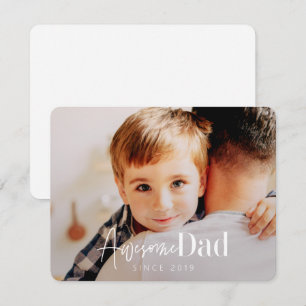 Cartão De Notas Pai Incrível Desde 20XX Foto Elegante Simples Mode