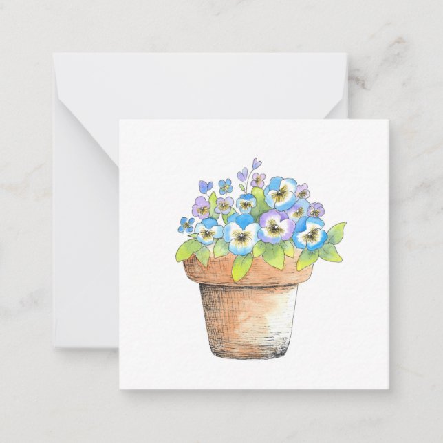 Cartão De Notas Painéis de Aquarela Potentes (Frente)