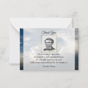 Cartão De Notas Paisagem Da Nuvem Após O Funeral Obrigado Cartõe
