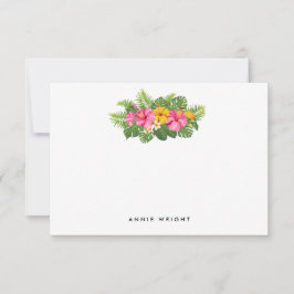 Cartão De Notas Palm Floral Tropical Deixa Personalizar Papel de C