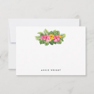 Cartão De Notas Palm Floral Tropical Deixa Personalizar Papel de C