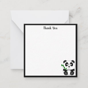 Cartão De Notas Panda Fofo Obrigado