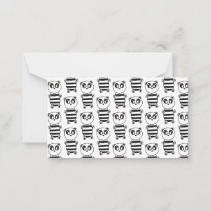 Cartão De Notas Panda Kids
