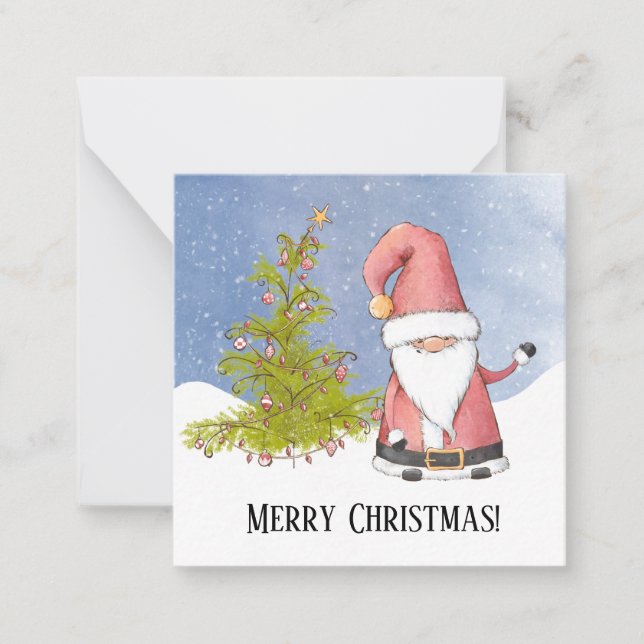 Cartão De Notas Papai Noel Feliz Natal (Frente)