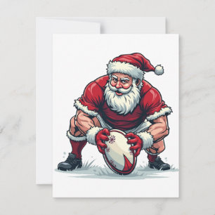 Cartão De Notas Papai Noel Jogando Futebol Fantasia Natal Jogador