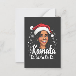 Cartão De Notas Papais noeis de Natal Kamala La La Kamala Harris