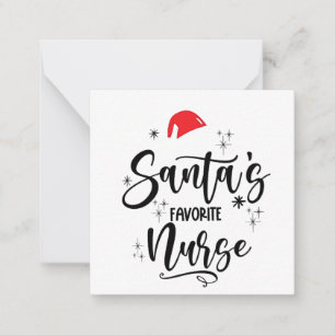 Cartão De Notas Papais noeis Favoritos Enfermeira Natal